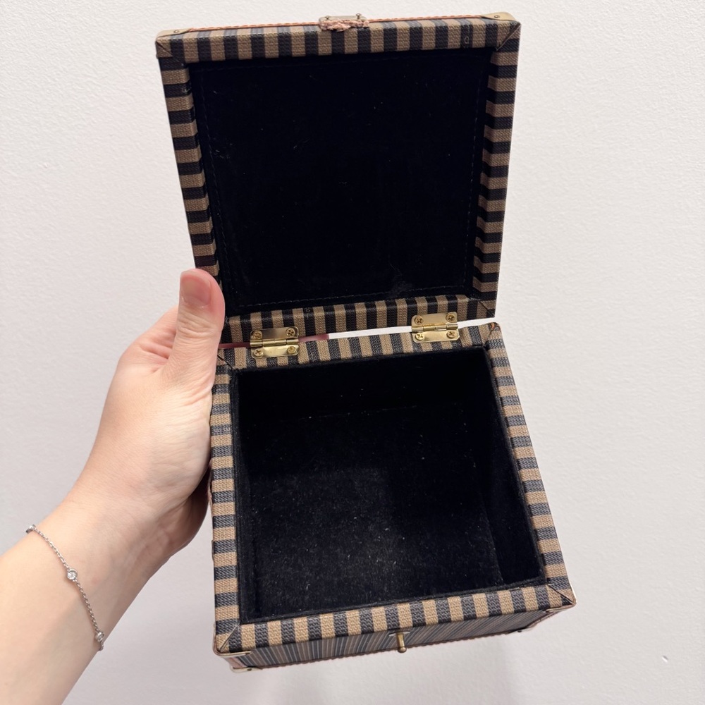 1980 FENDI Cubic Zucca Stripe Box - Picture 7 of 11
